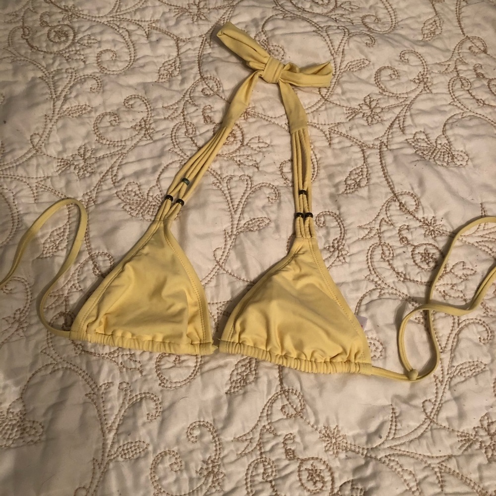 Yellow bathing suit top
